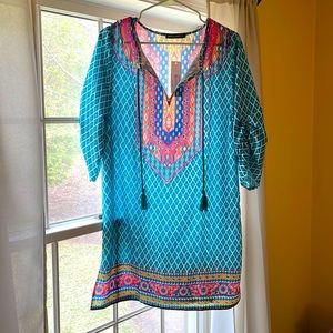 Womens Boho 3/4 dress, size S. Brand new w/tags!